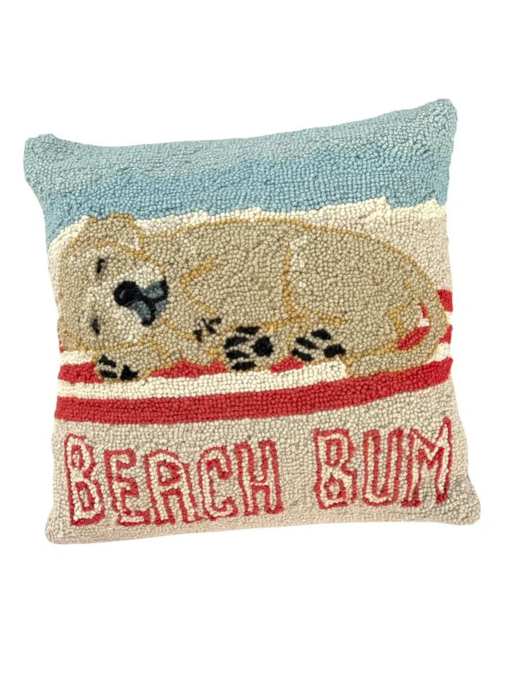 WOOL HOOK PILLOW➕Beach Bum Dog